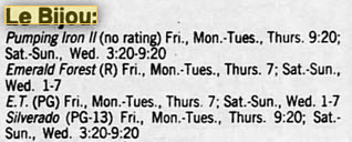 Le Bijou 1 & 2 - 1985 Ad (newer photo)